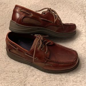 Sebago Brown Leather Boat Shoes